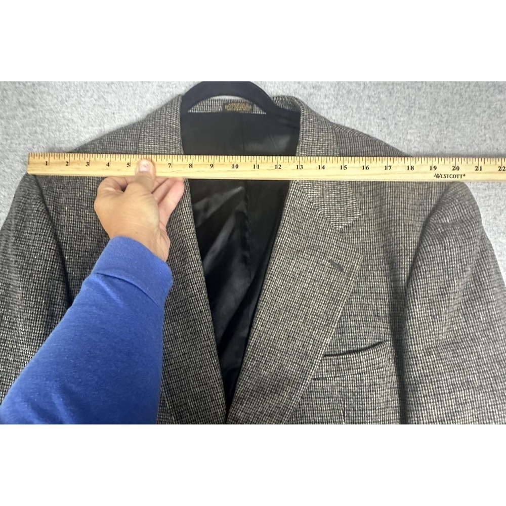 Andhurst Blazer Mens 46L Brown Houndstooth Two Button Notch Lapel Single Vent - Picture 11 of 13